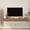 Wood, variant on S-HOME Floating TV Stand Wall Mounted with 16 Color LEDs in Black 69 Inch Entertainment Center for 55 to 65 Inch TV