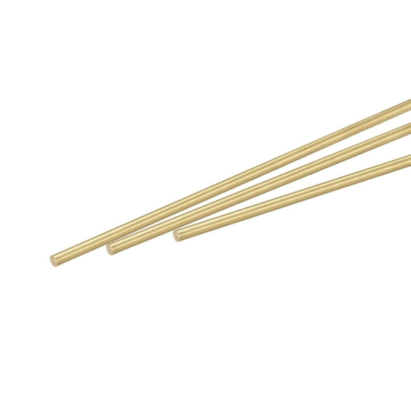Uxcell 2mm Diameter 100mm Length Brass Solid Round Rod for DIY Craft 20pack