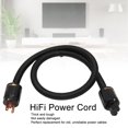 thumbnail image 4 of Cable de Alimentación Hifi, Enchufe de Cobre Puro de 3 Núcleos 12 Awg, Cable de Alimentació Ca de 125 V 15 A Conchufe Estadounidense, Supresión Emi y Rfi Para, 4 of 7