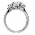 thumbnail image 4 of Womens Silver Rings High polished (no plating) Stainless Steel Ring with AAA Grade CZ in Clear TK098, 4 of 5