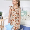 thumbnail image 4 of Balery Western Desert Nature Landscape Camisón de princesa para niñas, pijama de algodón con mangas abullonadas, suave y bonito.-Small, 4 of 6