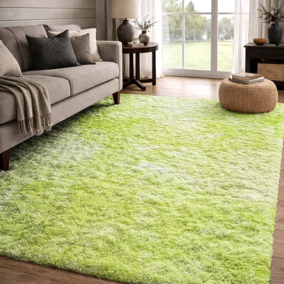 Addison Rugs Dream Shag Premium Machine Washable Transitional Modern Aloe Rectangle Rug, 10' x 14'