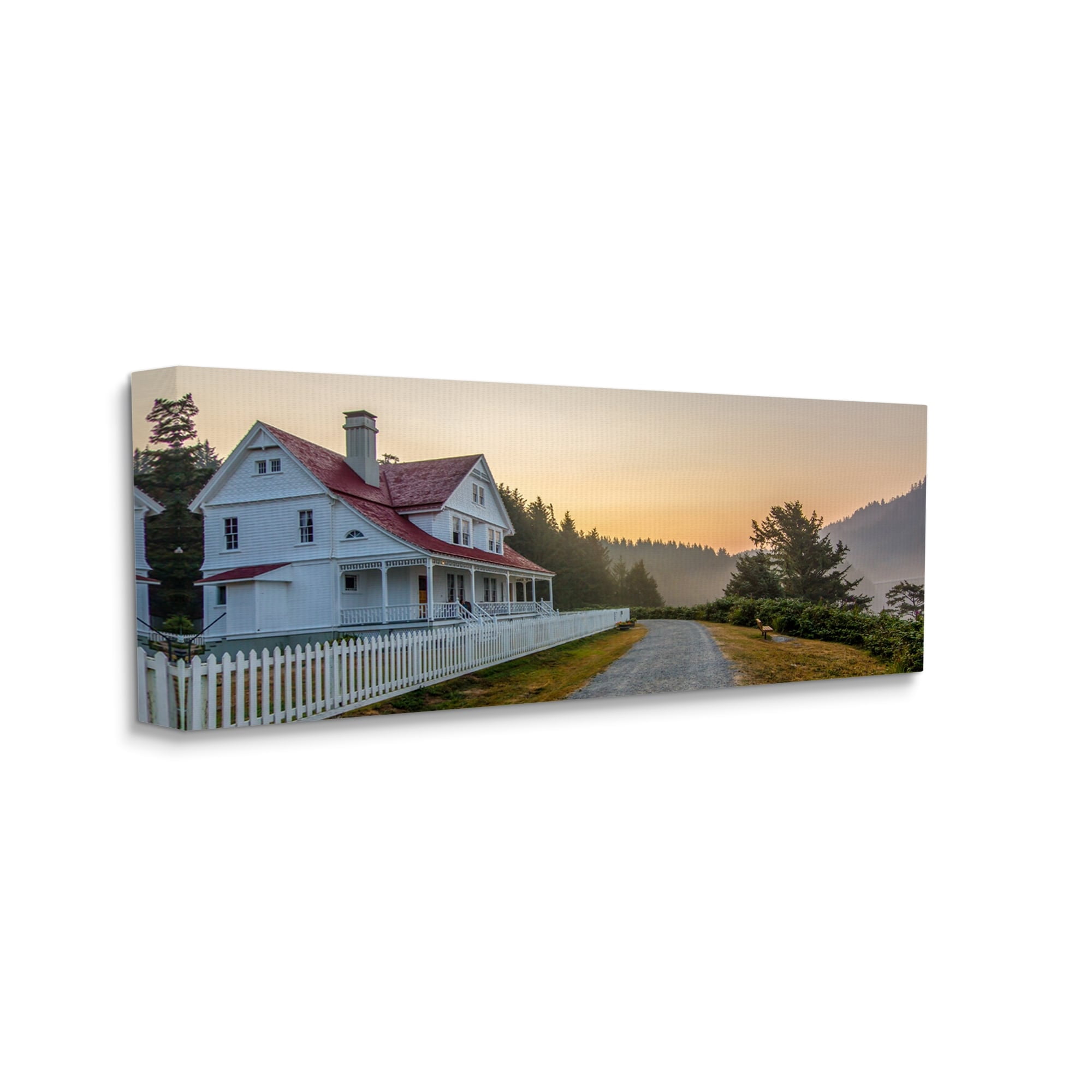 Stupell Industries Cozy Rural Country House Warm Mountain Sunset Photograph Gallery Wrapped Canvas Print Wall Art, Design by Jeff Poe