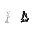 thumbnail image 1 of Figura artística moderna y abstracta de una bailarina. Escultura de arte, adorno de escritorio coleccionable y creativo para dormitorio, sala de estar, 1 of 8