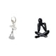 thumbnail image 1 of Figura artística moderna y abstracta de una bailarina. Escultura de arte, adorno de escritorio coleccionable y creativo para dormitorio, sala de estar, 1 of 8