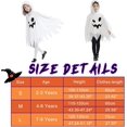 thumbnail image 4 of Disfraces de Halloween para niñas, disfraz de fantasma aterrador, L, 4 of 4