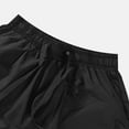 thumbnail image 4 of HOOMEUMY Men's Baggy Nylon Cargo Shorts with Side Pockets Drawstring Elastic Waist Loose Fit Summer Beach Shorts Black XXL, 4 of 6
