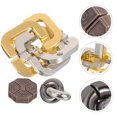thumbnail image 3 of 3 piezas de rompecabezas de metal para adultos mayores, juguete sensorial interesante, suministros para el hogar, 3 of 7