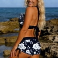 thumbnail image 6 of Miqool Two Piece Swimsuits for Women Tropical Printed Sporty Push Up Bikini Set Halter Bathing Suit Beach Modest Swimwear, 6 of 9