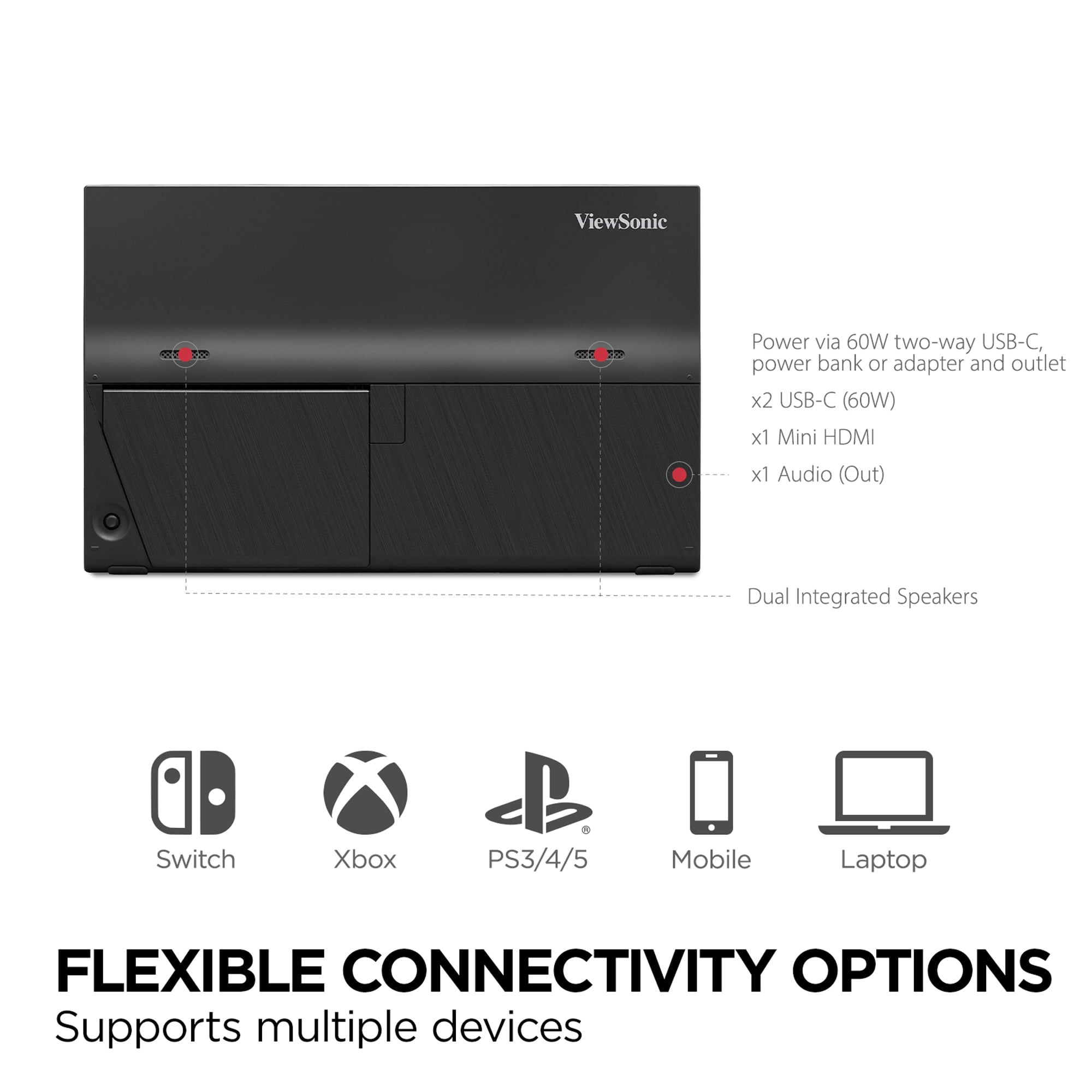 ViewSonic VX1654 16" 1080p Portable IPS Gaming Monitor w/ 144Hz