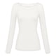thumbnail image 1 of Blusa de malla transparente de manga larga para mujer: moldea los brazos sin costuras, elegante top a rayas para uso informal/vacaciones, tallas S-XXL, 1 of 3