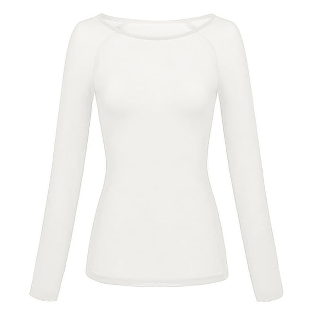 Blusa de malla transparente de manga larga para mujer: moldea los brazos sin costuras, elegante top a rayas para uso informal/vacaciones, tallas S-XXL