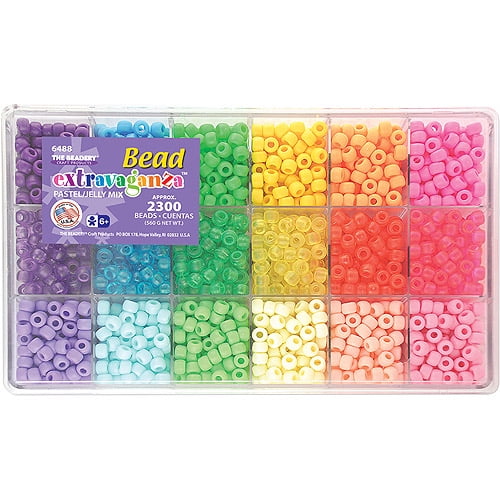 The Beadery Giant Bead Box Kit, 2300 Beads/pkg, Pastel & Jelly