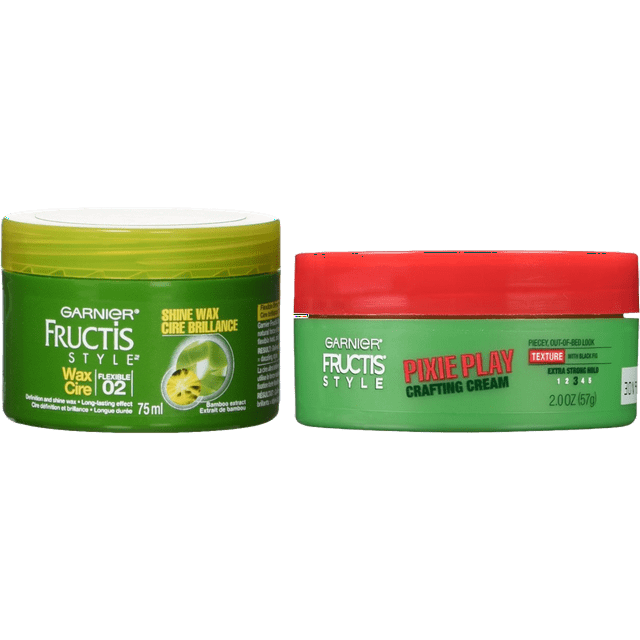 Garnier Fructis Hair Styling Duo – Pixie Play Crafting Cream 57g & Style Wax 75ml Bundle