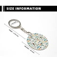 thumbnail image 3 of Naloa Cartoon Dinosaur Print Round Keychain Keychain Key Ring, Key Tag, Key Chain Bulk for Gift Accessories (Round), 3 of 7