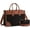 Black - Chestnut Brown(leather), variant on Laptop Bag for Women 15.6 lnch,Waterproof Laptops Tote Bags for Womens,Professional Work Bags for Women with Cup Holder,Large Laptop Purse Computer Briefcase Office Teacher Clutch Bag,2 PCS