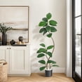 thumbnail image 2 of Huisuilinss Artificial Rubber Tree,Artificial Fiddle Leaf Fig Tree,Potted Faux Ficus Tree,Tropical Large Floor Plant,Indoor Tall Fake Plant For Home Office Store Room Decor, 2 of 6