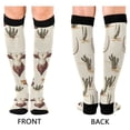 thumbnail image 4 of FORMRS Womens Knee High Socks Casual Long Thick Travel Daily Wear, 1 Pair, Beige Cowboy Pattern, 4 of 6