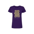 thumbnail image 1 of Playera Blusa Con Impresion De Oso LoverBear Con Fondo De Dinero Ropa De Mujer Juvenil Color Morado Talla Grande Marca Emil SaEs, 1 of 4