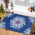 thumbnail image 3 of Christmas Area Rug, Non-Slip Washable Snowflake Living Room Rug, Soft Low Pile Rug Holiday Decor Xmas Floor Carpet for Living Room, Bedroom, 3 of 11
