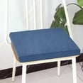 thumbnail image 2 of Oioii 15.75x15.75x1.18in Velvet Sponge Sofa Cushion - 50D High-Resilience Non-Slip Tatami Window Seat Pad, Machine Washable Cover with Zipper, Warm Comfortable Square Cushion, For Home Use, Navy, 2 of 4