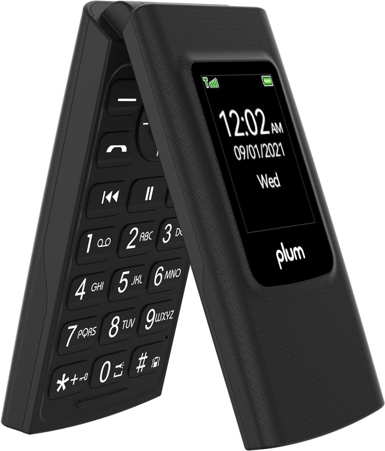 Unlocked Flip Phone 4G LTE - Plum Flipper D280 - Black