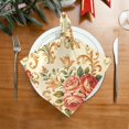 thumbnail image 5 of Iauyy Satin Napkins Set of 6- Cream Floral Baroque DIY Printing Decoration Cloth Napkin- Easy Care for Home/Party, 5 of 8