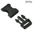 thumbnail image 3 of Uxcell Plastic Buckles 20 Pack Quick Side Release Clips Black 16mm, 3 of 6