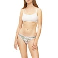 thumbnail image 2 of CALVIN KLEIN Women's Lace-Trim Flirty Thong, Green Leaves XS, 2 of 3