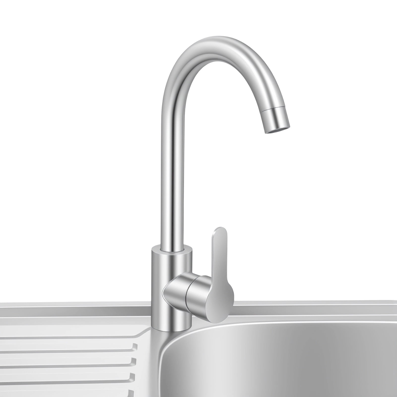 Portable Commercial Stainless Steel Freestanding Single Bowl Utility Sink Set - Outdoor Kitchen Sink for Restaurant W/2-tier Storage Shelves (H 30.7in)