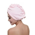 thumbnail image 2 of NUZYZ Women Microfiber Hair Drying Shower Cap Turban Bath Towel Head Wrap Hat, 2 of 8