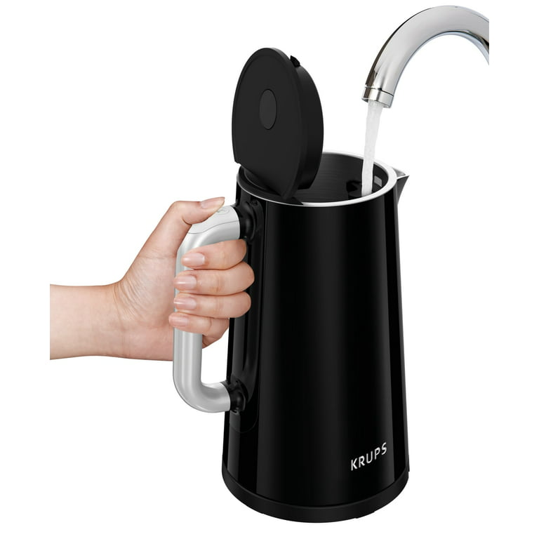 Krups Smart Temp Plastic and Stainless Steel Electric Kettle 1.7 Liter 5  Temperatures, Safe, Real Time Temperature Display 1500 Watts Digital  Control