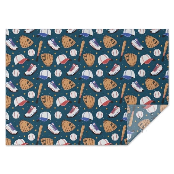 Baseball Gear Pattern Rectangle Tablecloth 60"x84",Waterproof Polyester Rectangle Table Cloth, Wipeable Spillproof Polyester Tablecloth for Dining, Camping, Indoor and Outdoor