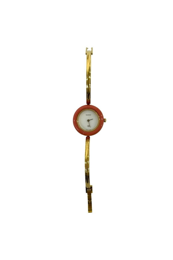 Pre-Owned GUCCI Vintage Changeable Bezel Sherry Line GP Watch Wristwatch Gold 30660