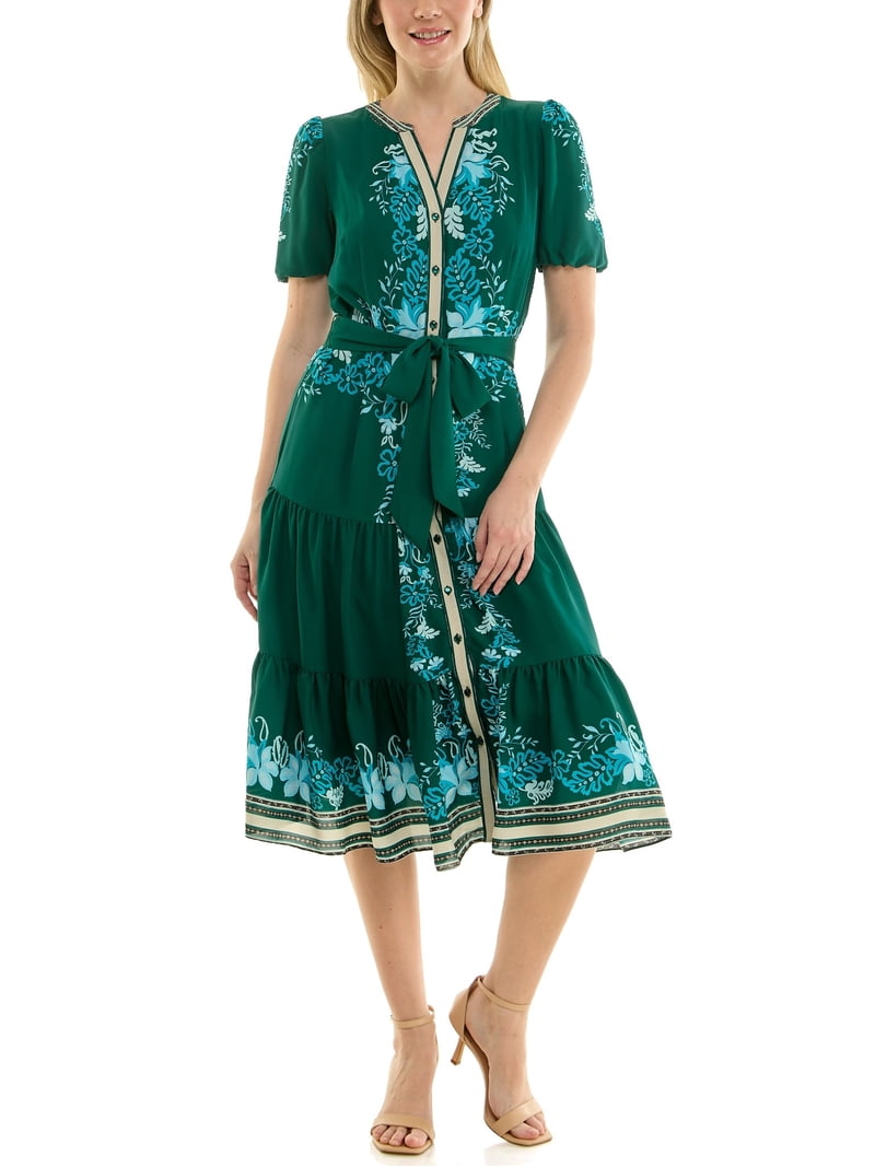 Nanette Nanette Lepore Womens Tie Waist Shirtdress