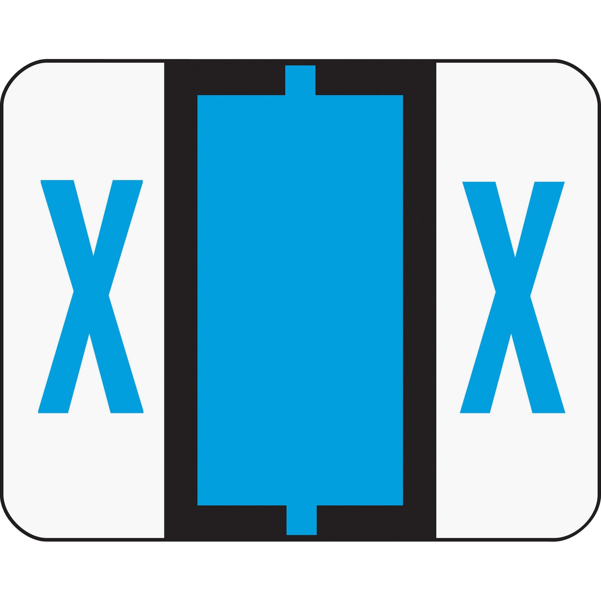 Smead 67094 A-Z Color-Coded Bar-Style End Tab Labels, Letter X, Blue, 500/Roll - image 3 of 3