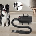 thumbnail image 4 of Professional Pet Hair Dryer for Dogs & Cats, Adjustable Speed Electric Pet Grooming Blower with 4 Nozzles - Pet Drying Machine for Grooming, Bathing & Shedding Control, Black, 4 of 7
