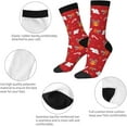 thumbnail image 5 of Colorful Unisex Novelty Pattern Crew Socks Calf Length Athletic Socks for Men Women, 5 of 8