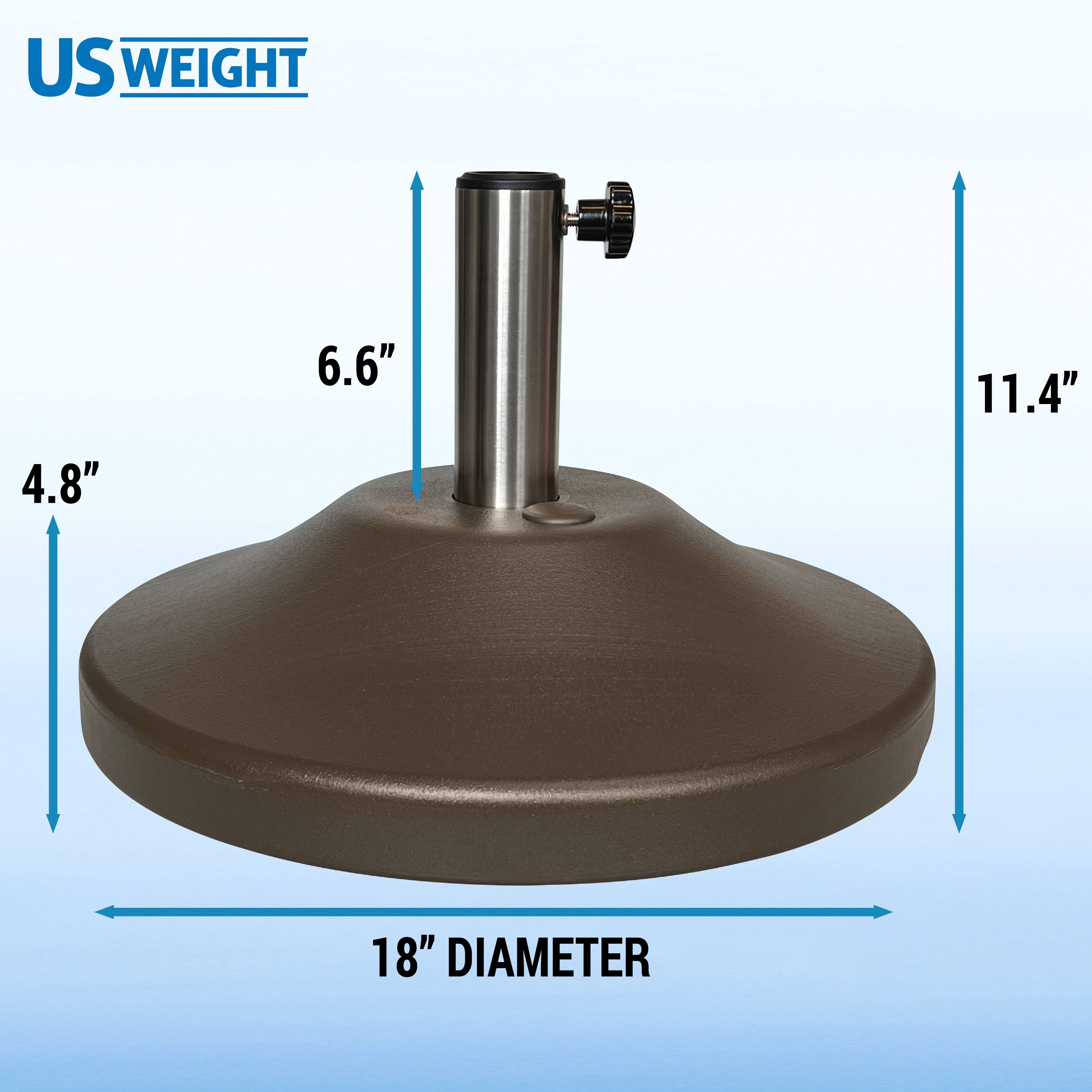 US Weight Premium 50 Pound Prefilled Umbrella Base for Patio Table - Bronze