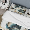 thumbnail image 4 of Designart "Euphoric Poppy Floral in Gold and Blue" Floral Poppy Bedding Covert Set - Poppies Gold Floral Bed Set With 1 Sham, 4 of 6