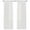 White, variant on Linen Blended Semi-Sheer Curtains - 63/71.6 Inches Length - 2 Panels - Light Filtering Translucent Drapes - Tab Top Semitransparent Vertical Drapes for Living Room/Bedroom