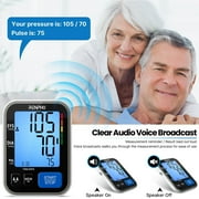 RENPHO Upper Arm Blood Pressure Monitor, Automatic Digital BP Machine Blood Pressure Cuffs with Speaker, FSA Eligible, Large Cuff, LCD Display, 2 Users, 240 Recordings for Home Mother and Father