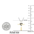 thumbnail image 3 of Dazzlingrock Collection Round Black Diamond Heart With Cross Pendant for Women with 18 Inch Silver Chain (0.05 ctw, Color Black, Clarity Opaque) in 10K Yellow Gold, 3 of 4