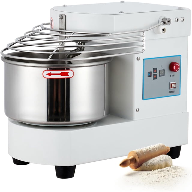 Bingirl Commercial Food Mixer 105Qt Touch Screen Control 650W Dual Rotating Dough Mixer With Food Grade Stainless Steel Bowl Timer Safety Shield Emergency Stop For Restaurants And Bakeries