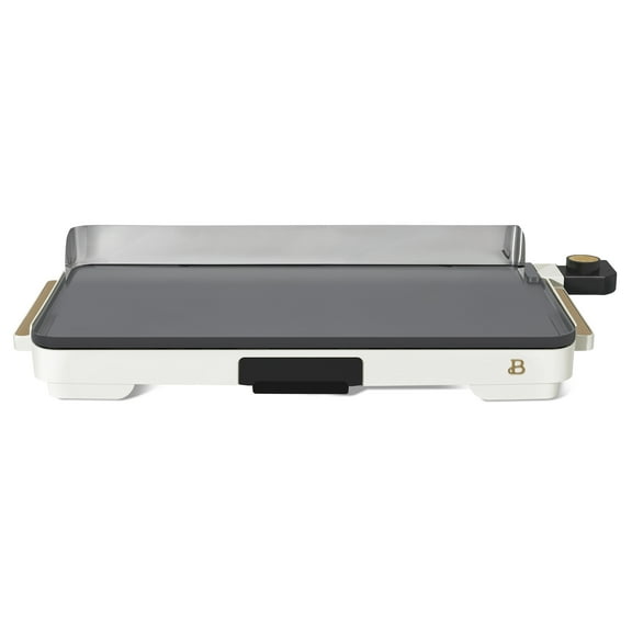 Beautiful XL Electric Griddle 12" x 22," Non-stick, White Icing by Drew Barrymore