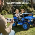 thumbnail image 5 of Hikiddo 2-Seater Ride on Car Truck, 24V 4WD Ride on Toy Electric Car for Kids Boys w/Remote, Bluetooth - Blue, 5 of 10