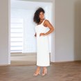 thumbnail image 4 of Vestido elegante de estilo francés para mujer, sin mangas, con abertura en el hombro, para primavera y verano, 4 of 6