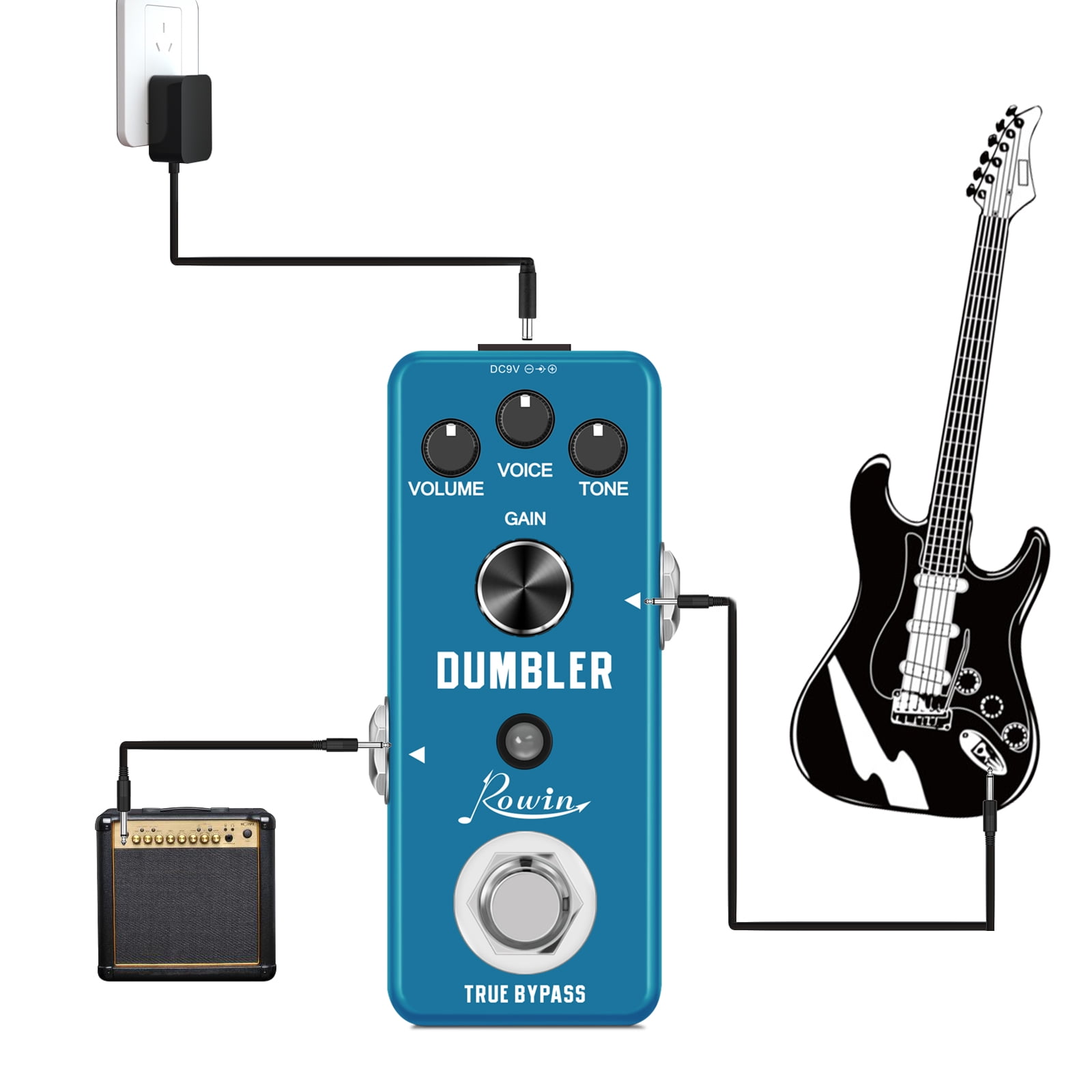 Rowin Dumbler Overdrive Guitar Effect Pedal Pure Analog True Bypass LEF-315