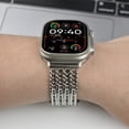 thumbnail image 3 of Magnetic Stainless Steel Strap for iWatch Band 10 46mm 42mm 49mm 45mm 41 44mm Metal Apple Bracelet, 3 of 10