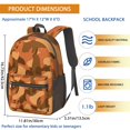 thumbnail image 3 of 17 Inch Lightweight Backpack,PVC Waterproof Oxford Fabric, Ergonomically Designed, with Large Capacity, Camouflage Print, 3 of 5